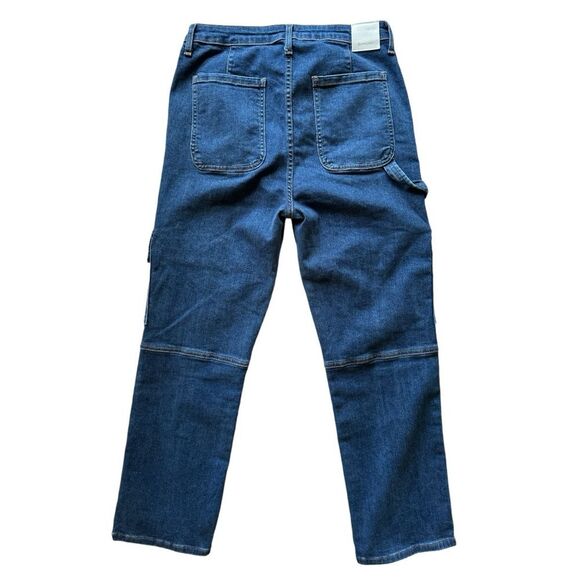 NWT SIMKHAI River Cargo Dark Wash Denim Blue Jeans Size 31 - Picture 5 of 13